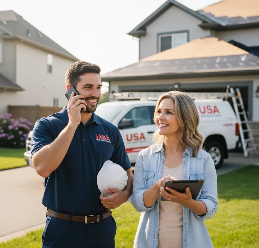 USA Roof Repair Experts customer support in Chesterton